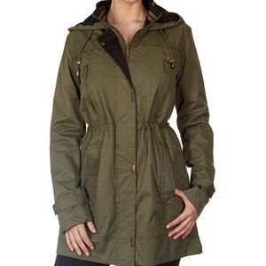 Olive & Black Hooded Zip-Pocket Anorak NWT - Small